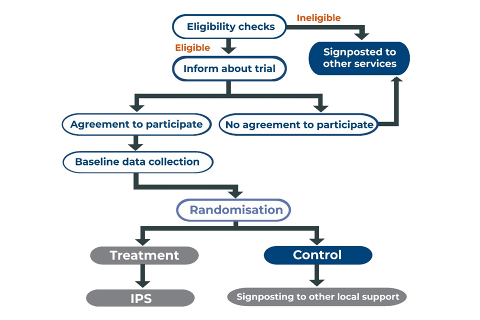 Overview of the initial meeting and randomisation process
