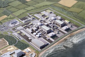 Artist's impression of Hinkley Point C from an aerial view