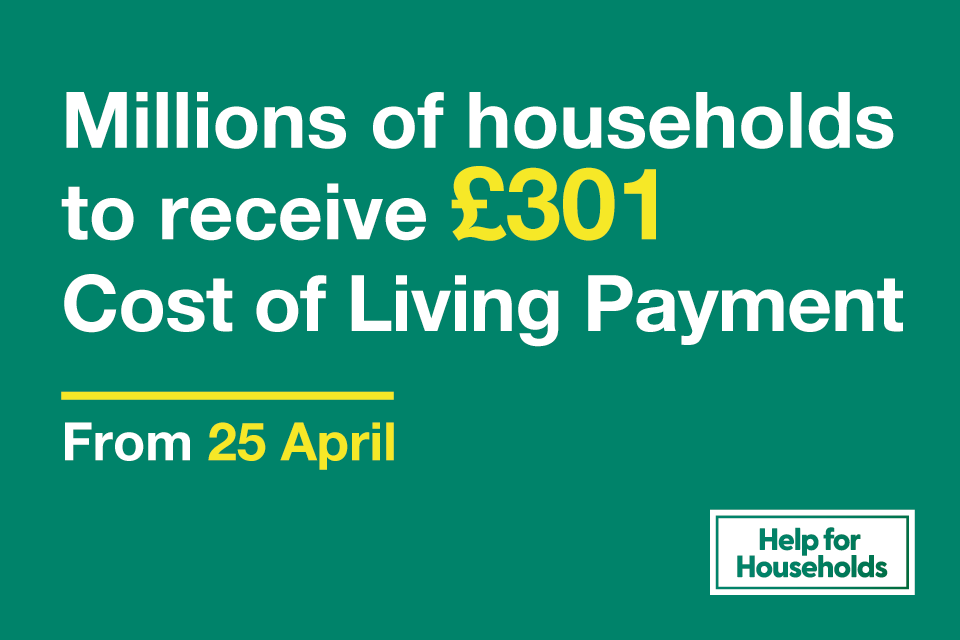 Over 8 million families to receive £301 Cost of Living Payment from today
