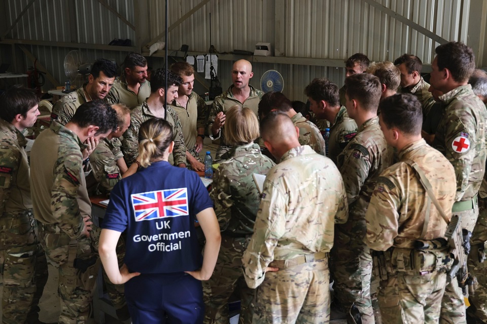 Sudan evacuation briefing to UK armed forces and government staff