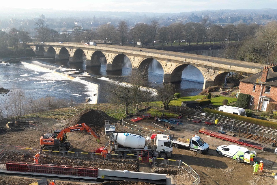 Reducing the carbon footprint of Hexham's flood defences