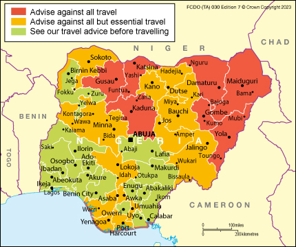 travel advisories for nigeria