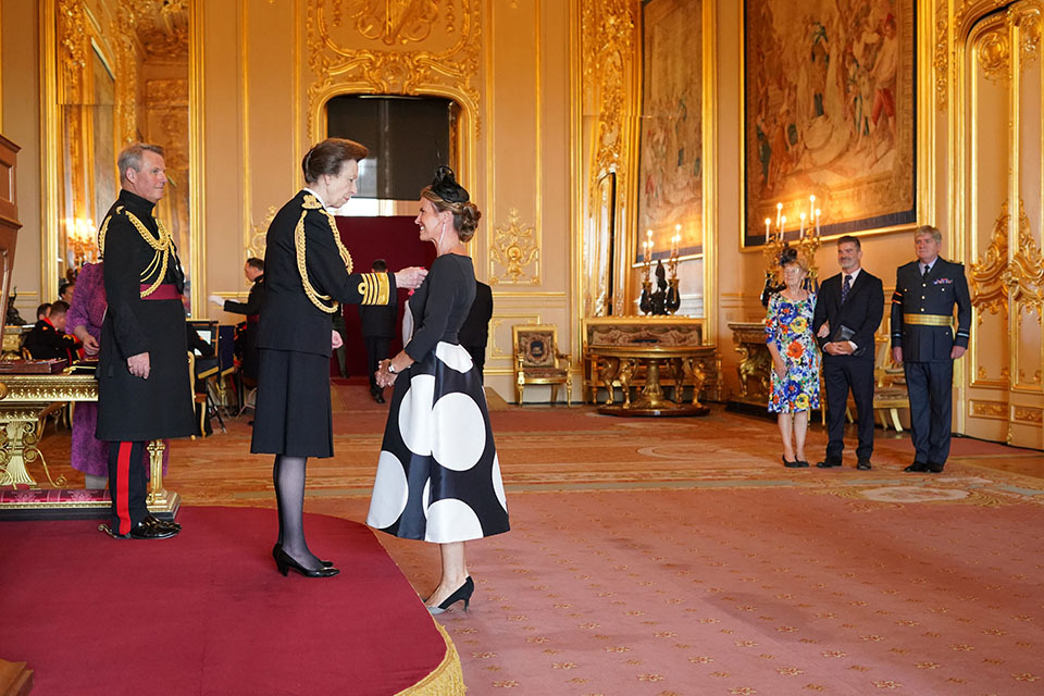 NWS Chair receives CBE from HRH Anne, The Princess Royal