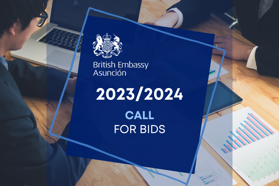 British Embassy Asuncion flyer for the call for bids