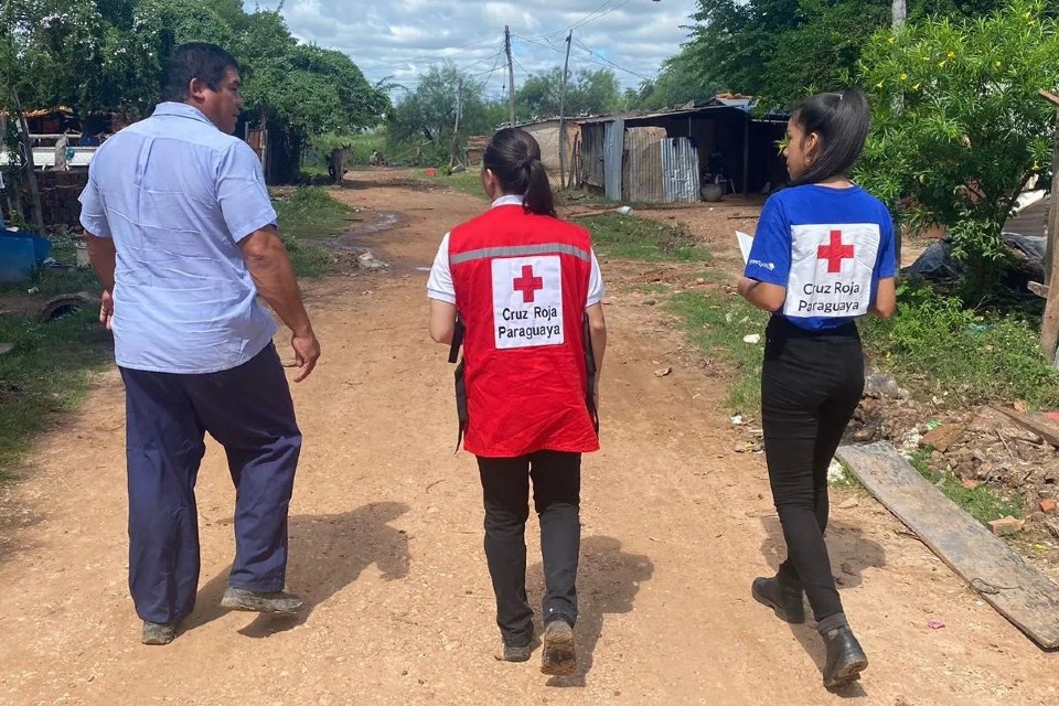 Red Cross team in Concepcion, Paraguay