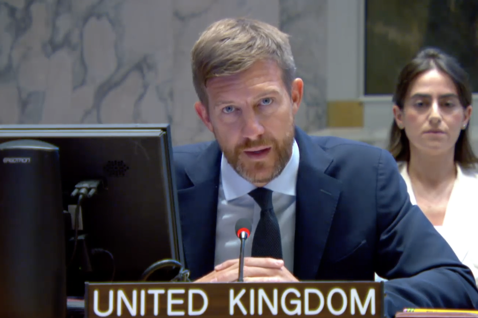 Thomas Phipps at UN Security Council 