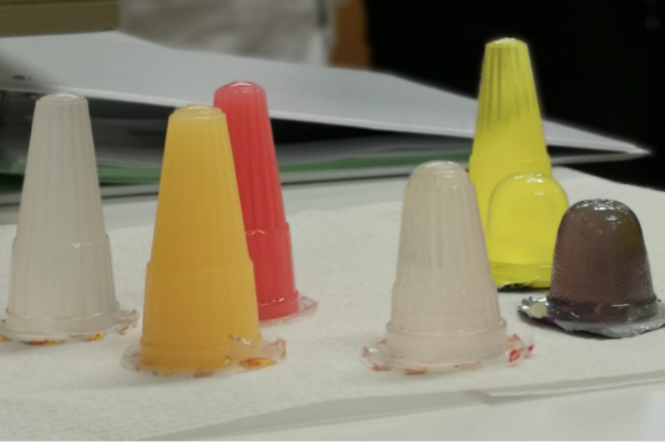 Update: assessment and evaluation of jelly mini cups.