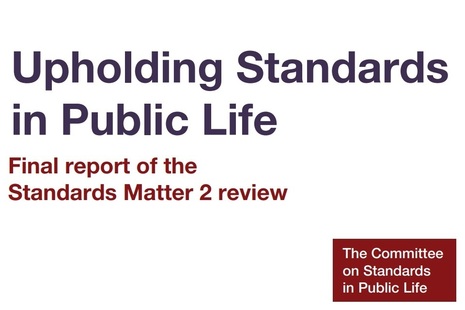 Front cover of Upholding Standards in Public Life report