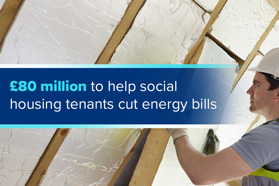 Social housing tenants helped to cut energy bills with £80 million for home upgrades