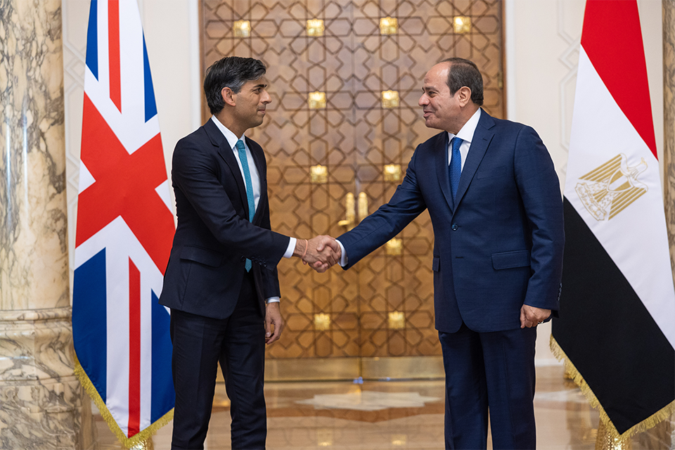 PM meeting with President el Sisi of Egypt: 20 October 2023