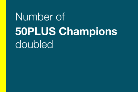 Number of 50 plus champions doubled