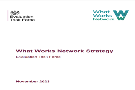 Front page of the What Works Network Strategy document