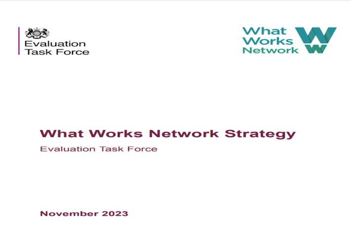 Front page of the What Works Network Strategy document