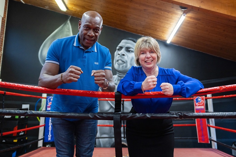 Minister visits Frank Bruno Foundation mental health initiative