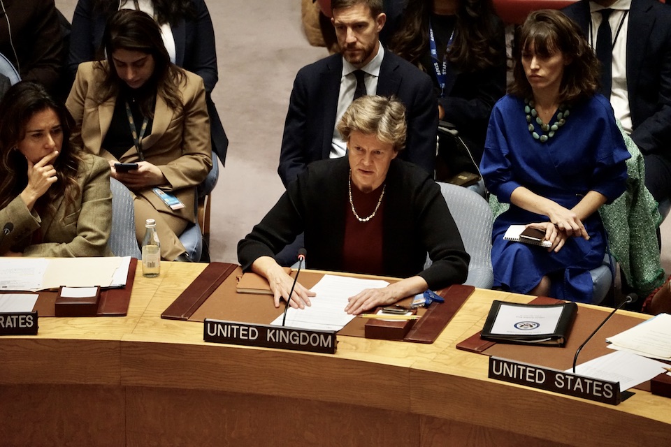 Ambassador Barbara Woodward at the UN Security Council