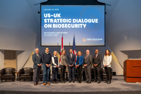Government Chief Scientific Adviser Professor Dame Angela McLean at the signing of the US-UK Strategic Dialogue on Biological Security in Washington DC. Credit: British Embassy in Washington