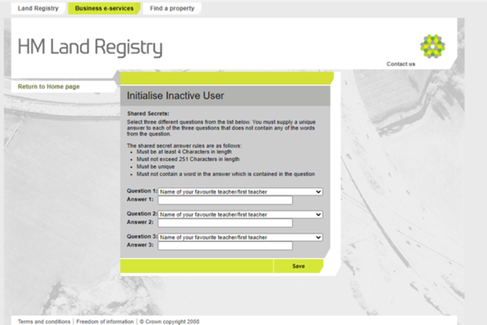 Hm Token HM Land Registry portal: first time login for business unit ...