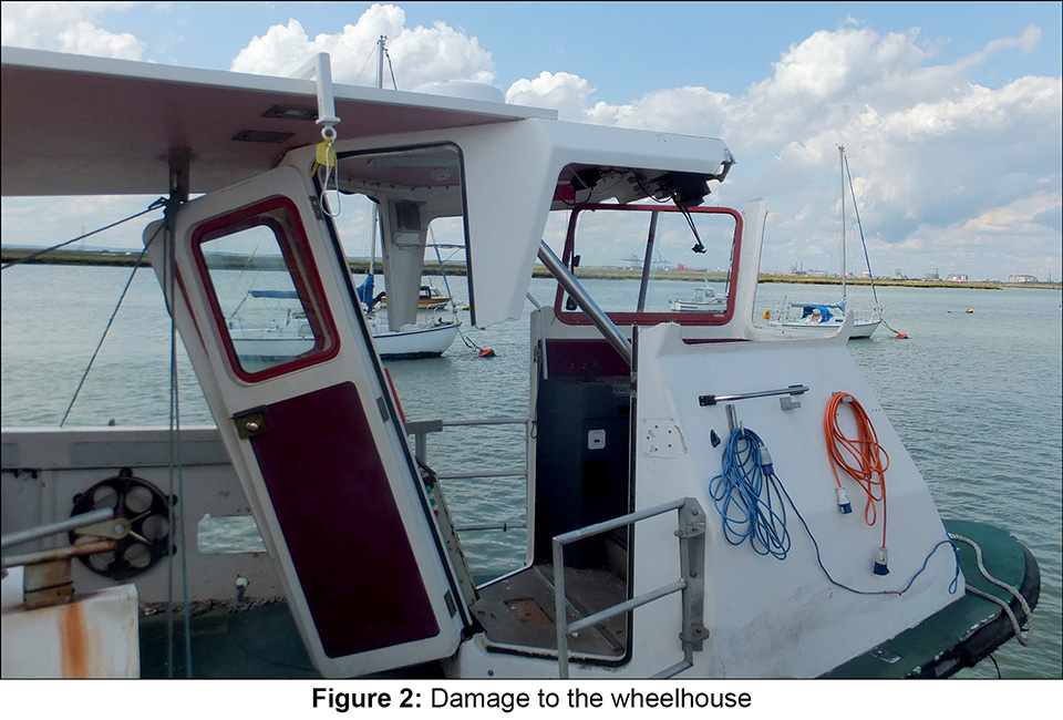 Thames Kestrel Figure 2 - Damage to the wheelhouse