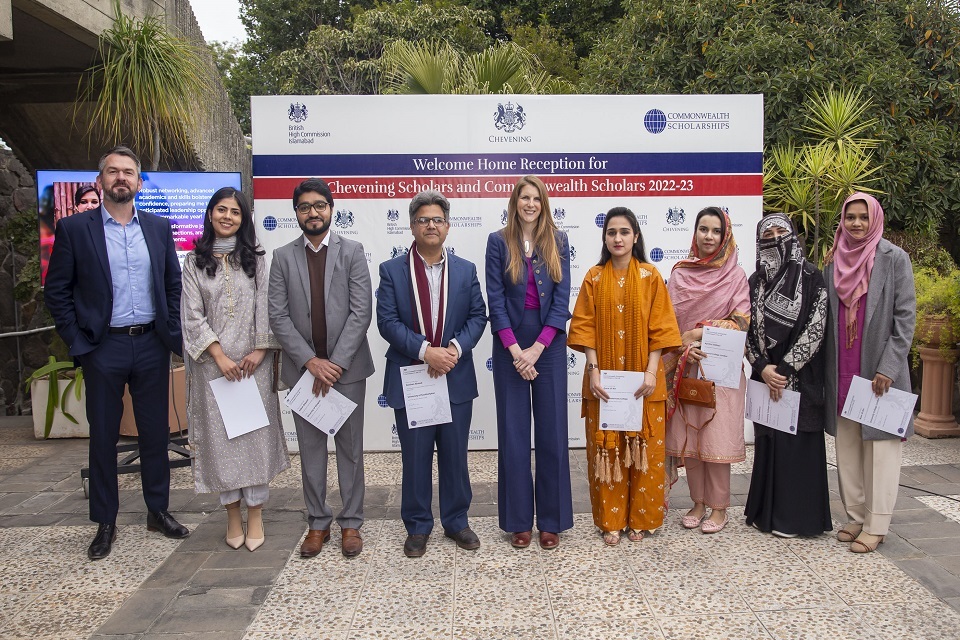 From London to Islamabad: Chevening and Commonwealth Scholars welcomed home by British High Commissioner