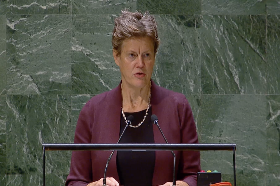 Посол Барбара Вудворд на Генеральной Ассамблее ООН