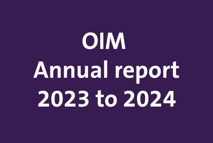 OIM Annual Report 2023 to 2023