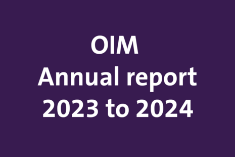 OIM Annual Report 2023 to 2023