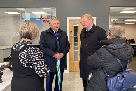 Lord Caine visited Downpatrick following recent flooding in the Co Down town
