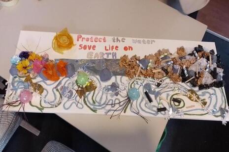 An artwork produced by a child at Suffolk YJS, as part of some restorative justice work.