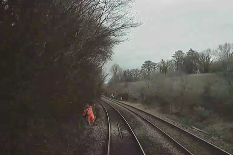 Forward-facing CCTV footage from incident train (courtesy of GWR).