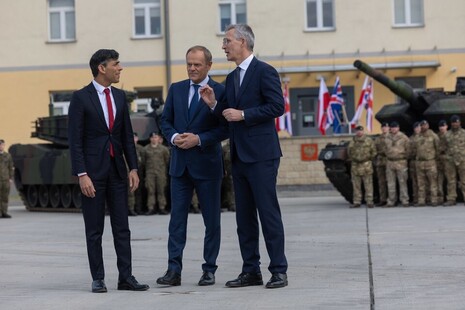 The Prime Minister is welcomed by the Prime Minister of Poland