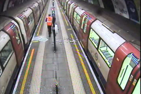 CCTV from Clapham Common station following passenger evacuation (courtesy of Transport for London).