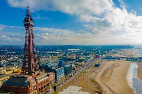 A view of Blackpool Tower and Beach