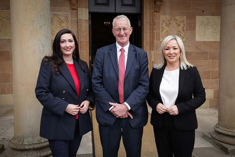 Secretary of State Hilary Benn MP meets with First Minister Michelle O’Neill and deputy First Minister Emma Little-Pengelly at Hillsborough Castle