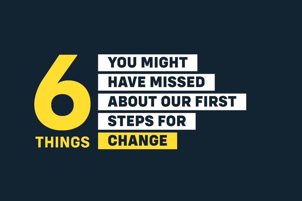 Our first steps for change