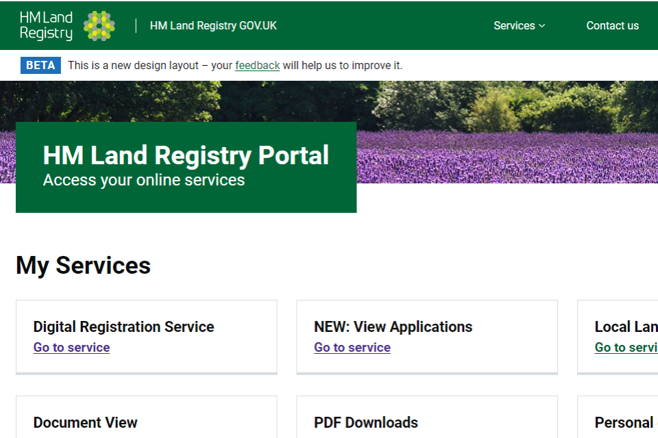 Enhancements to the HM Land Registry portal 