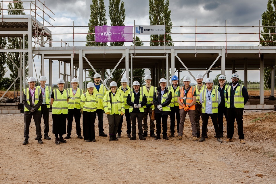 Defence Infrastructure Organisation project topping out ceremony at Gamecock Barracks