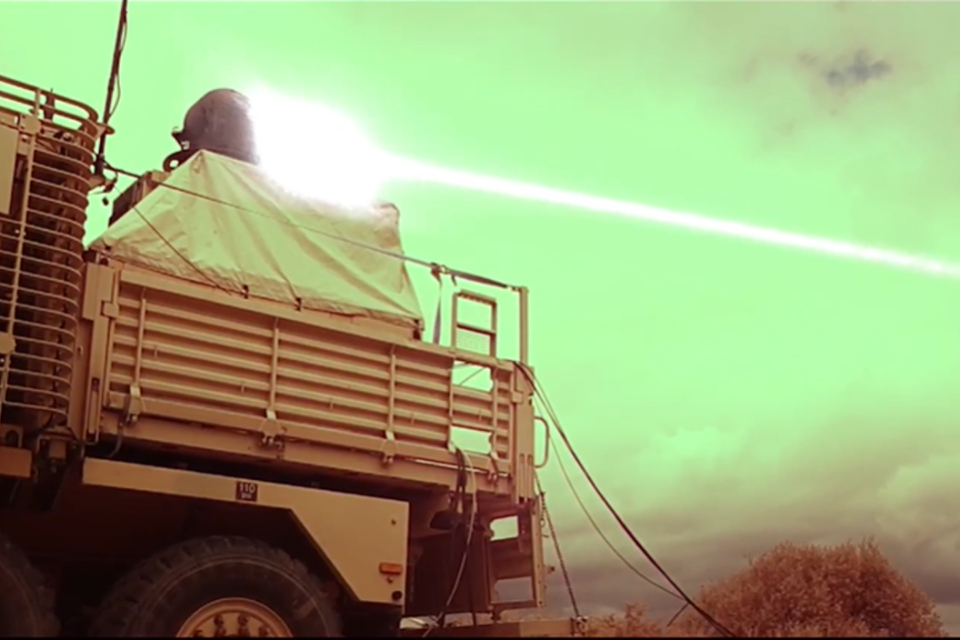 First trial on British Army vehicle for high-powered laser weapon