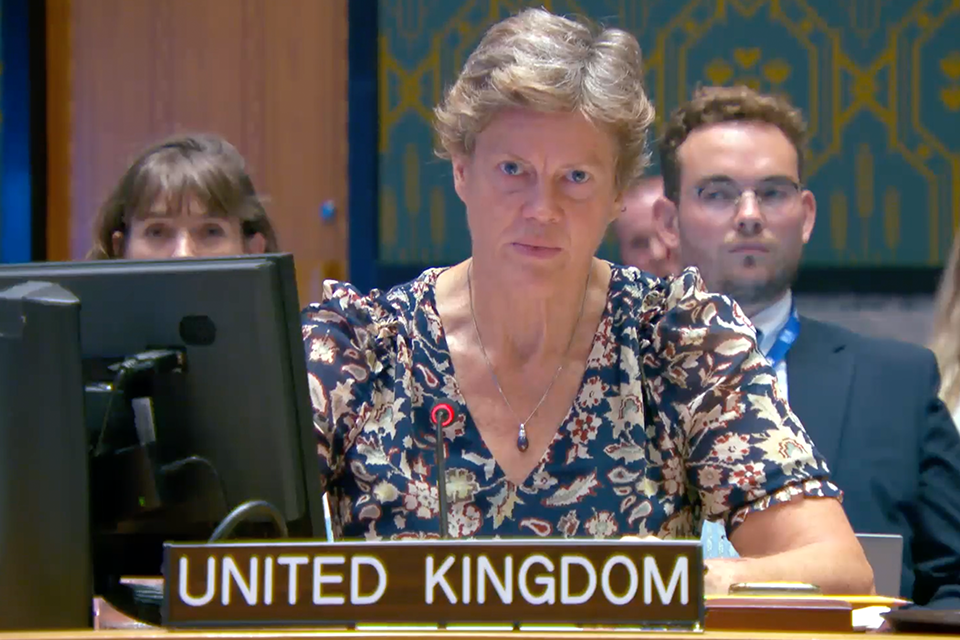 Statement by UK Permanent Representative to the UN Ambassador Barbara Woodward
