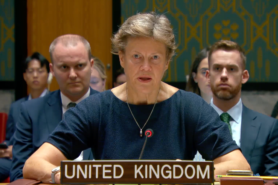 Ambassador Barbara Woodward at the UN Security Council