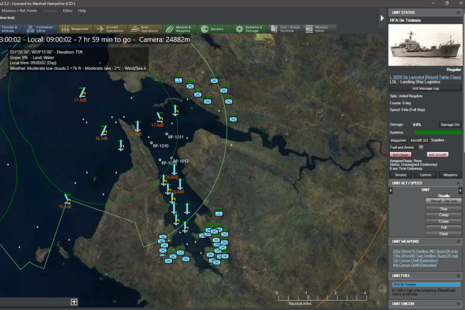 Screenshot showing map from wargaming software