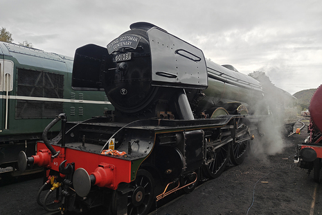 The Flying Scotsman steam locomotive.