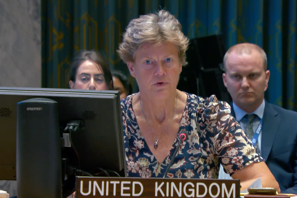 Ambassador Barbara Woodward at the UN Security Council