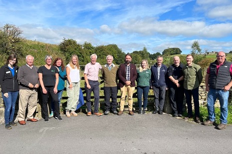 Photograph of members of the Long Preston Floodplain project steering group.