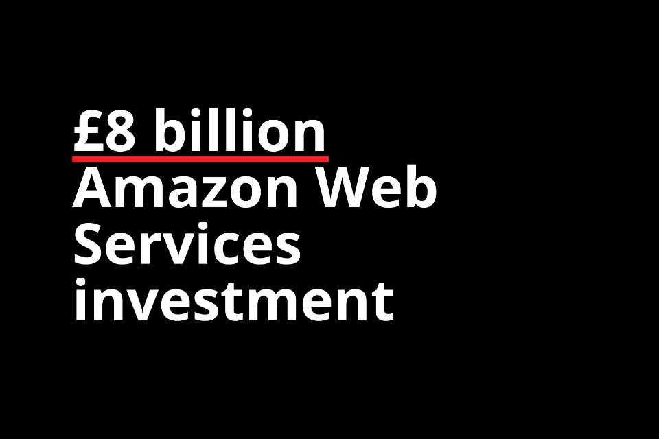 Chancellor announces £8 billion Amazon Web Services investment, as she vows to make every part of Britain better off