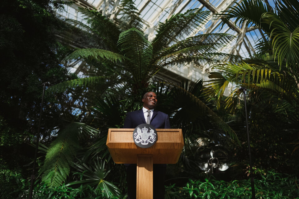 Foreign Secretary David Lammy delivering Kew Lecture.