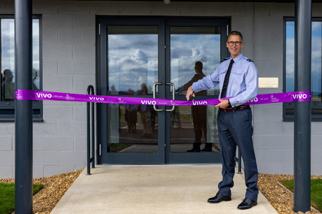 Air Cdre Ady Portlock officially opens the new building. MOD Crown Copyright.