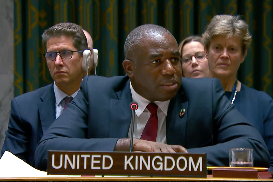 Foreign Secretary David Lammy at the UN Security Council 