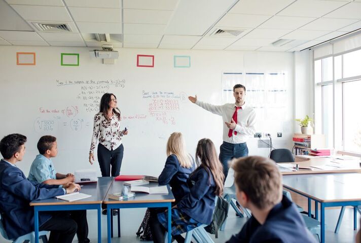 Teacher in the classroom