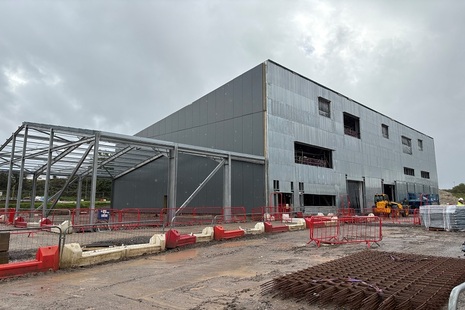 The Ajax facility under construction at Warminster Garrison. MOD Crown Copyright.