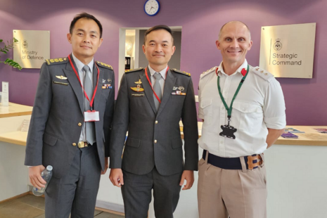 Singaporean and British military personnel